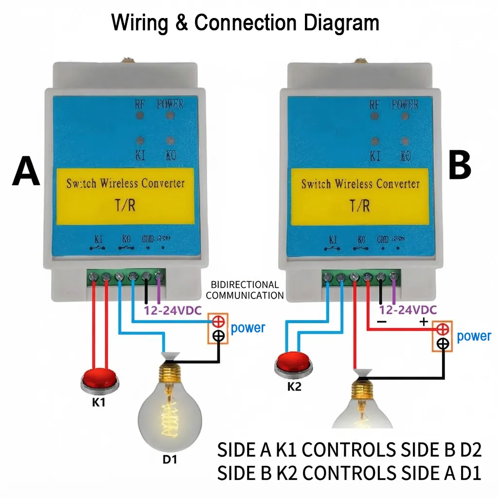 1-Channel Bidirectional Wireless Switch Converter