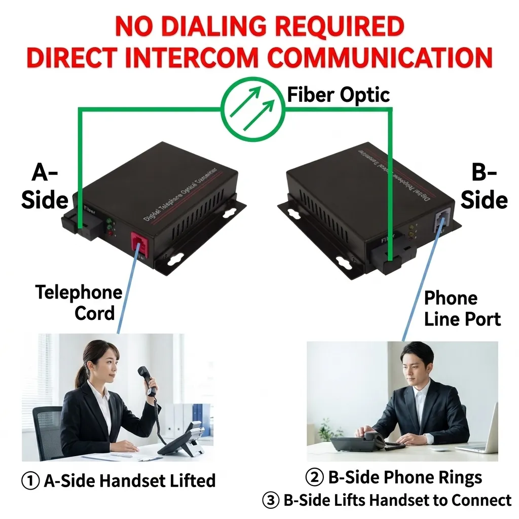 Hotline Intercom Optical Transceiver