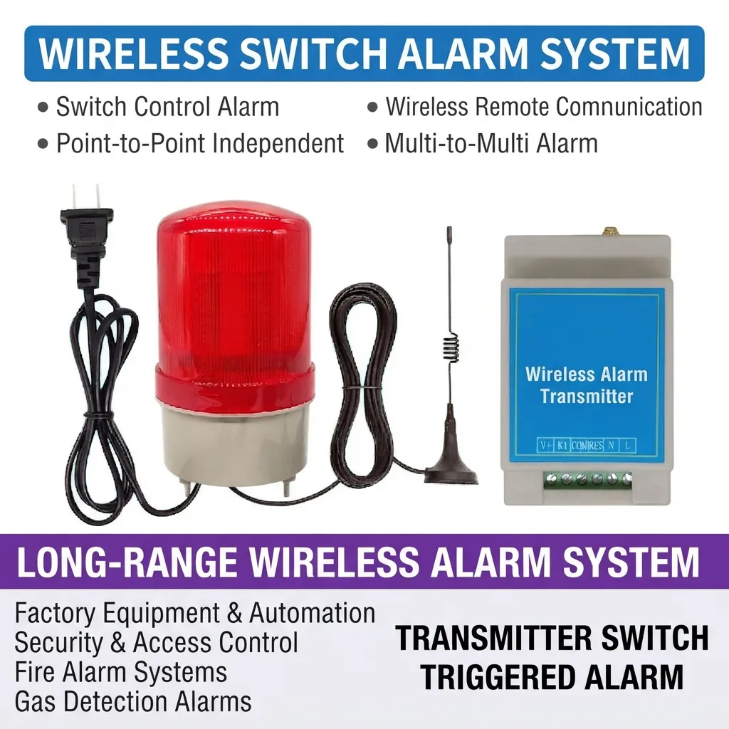 Wireless Switch Alarm System / Long-Range Wireless Alarm System