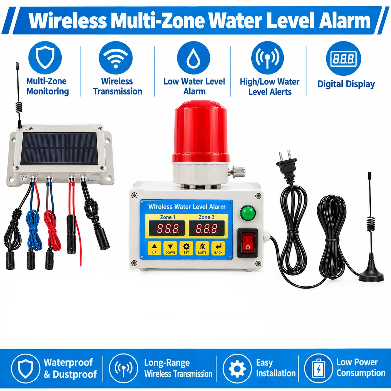 Wireless Multi-Zone Water Level Alarm
