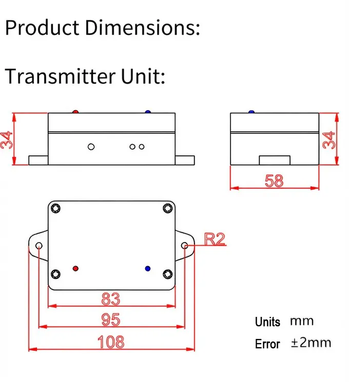 1000m Remote Wireless Switch (Peer-to-Peer Transmission & Relay Output)