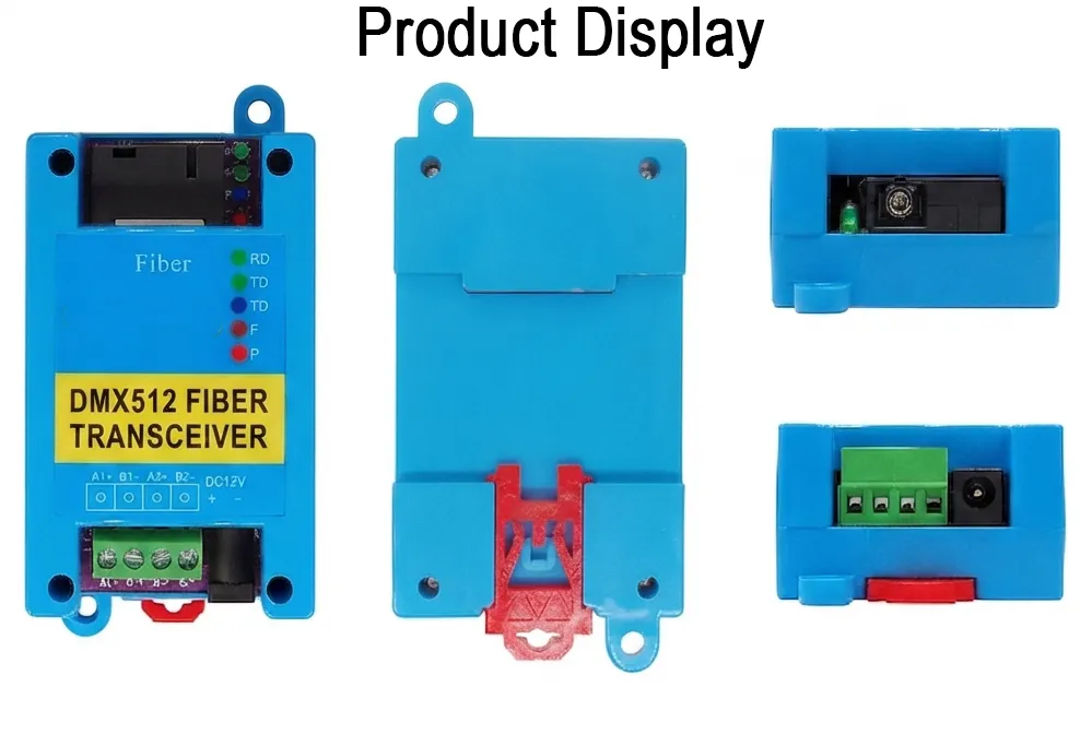 Industrial DMX512 Fiber Optic Transceiver