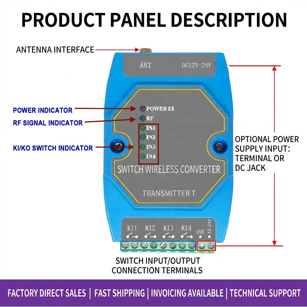 Wireless Switch Converter / Wireless I/O Module