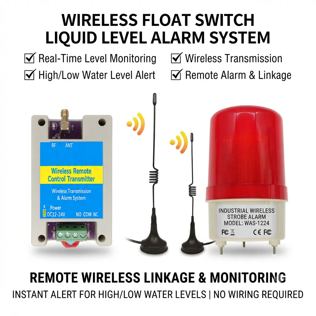 Wireless Float Switch Liquid Level Alarm System